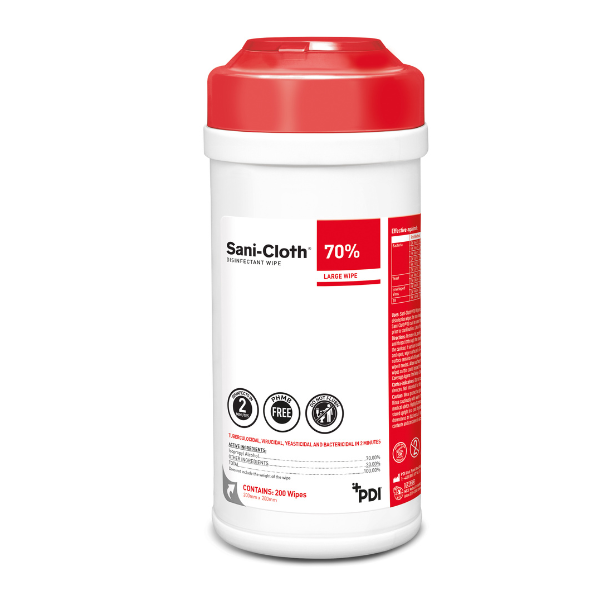 Sani-Cloth 70 % isopropyylialkoholipyyhkeiden putki 200 pyyhettä